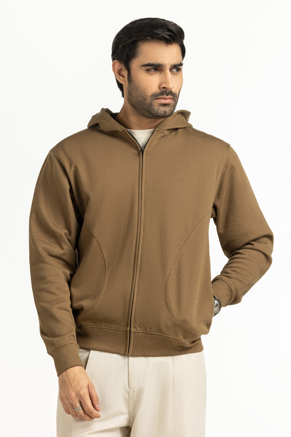 Regular Fit Hooded Zipper MN-HDZ-WS25-006 A