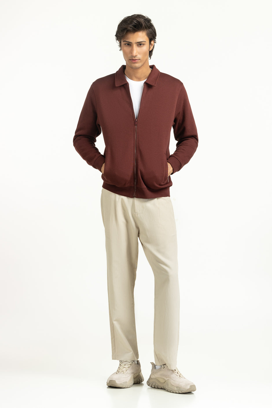Regular Fit Knitted Jacket