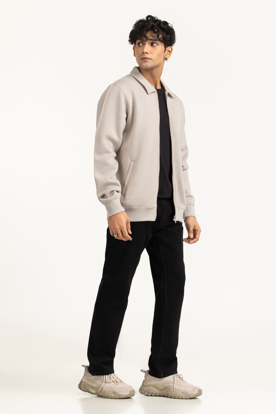 Regular Fit Knitted Jacket