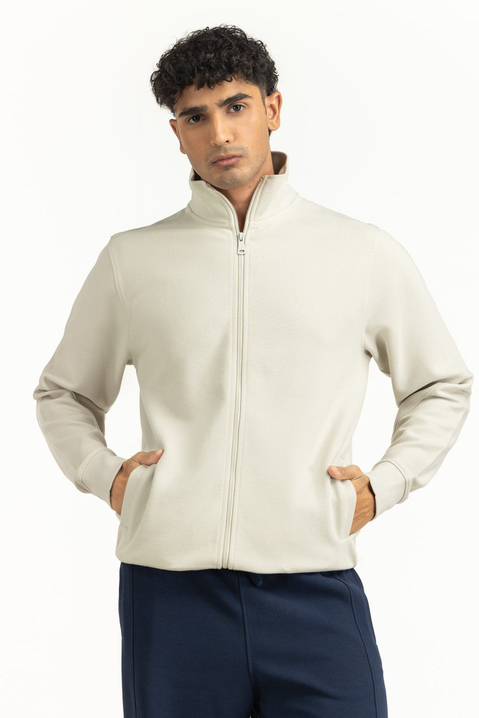 Regular Fit Knitted Zipper MN-KNZ-WS25-003 B