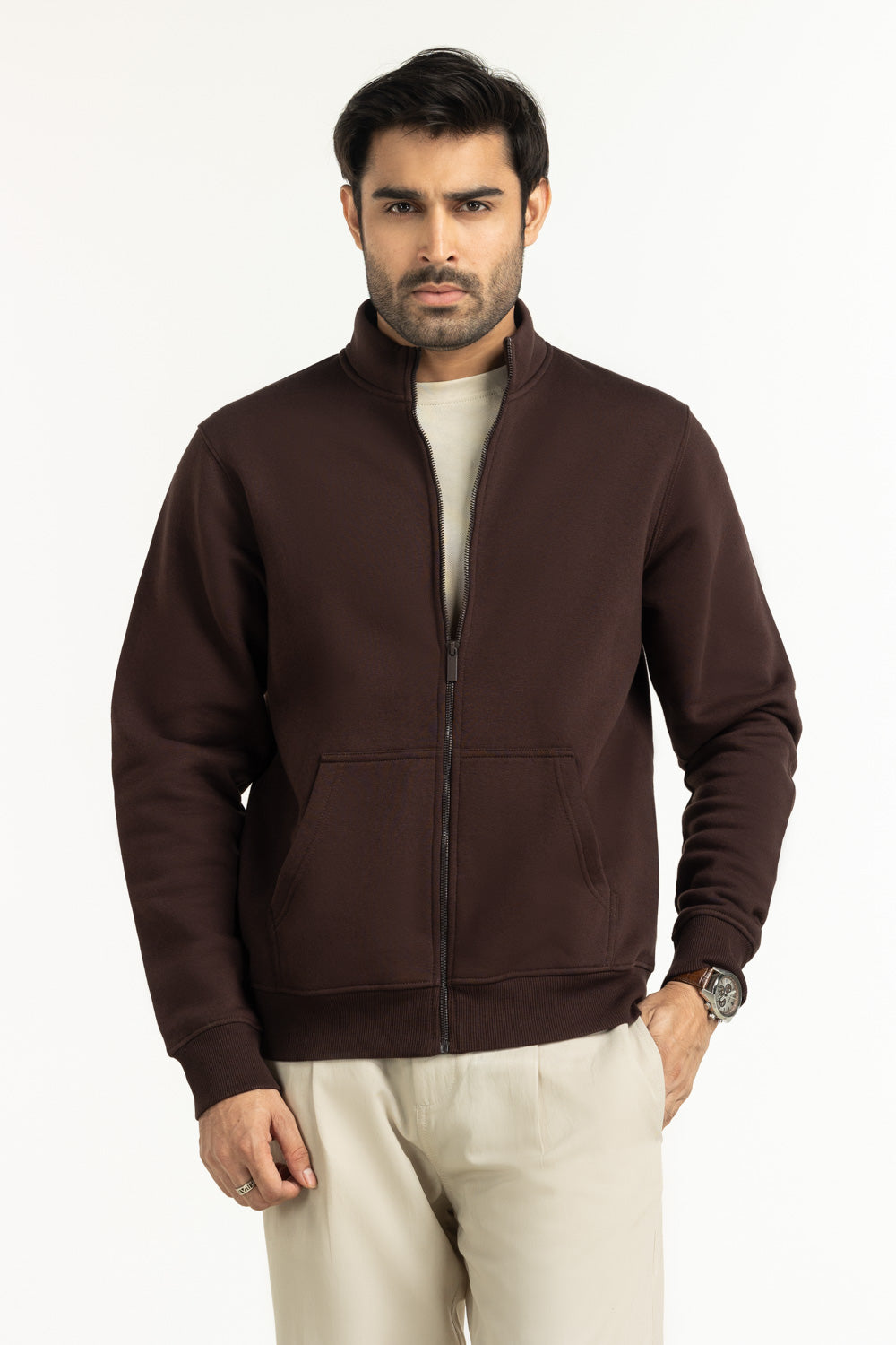 Regular Fit Knitted Jacket MN-KNJ-WS25-006