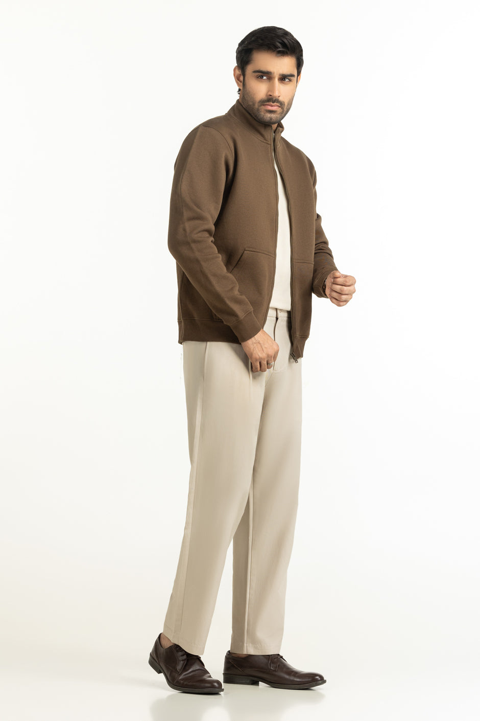 Regular Fit Knitted Jacket
