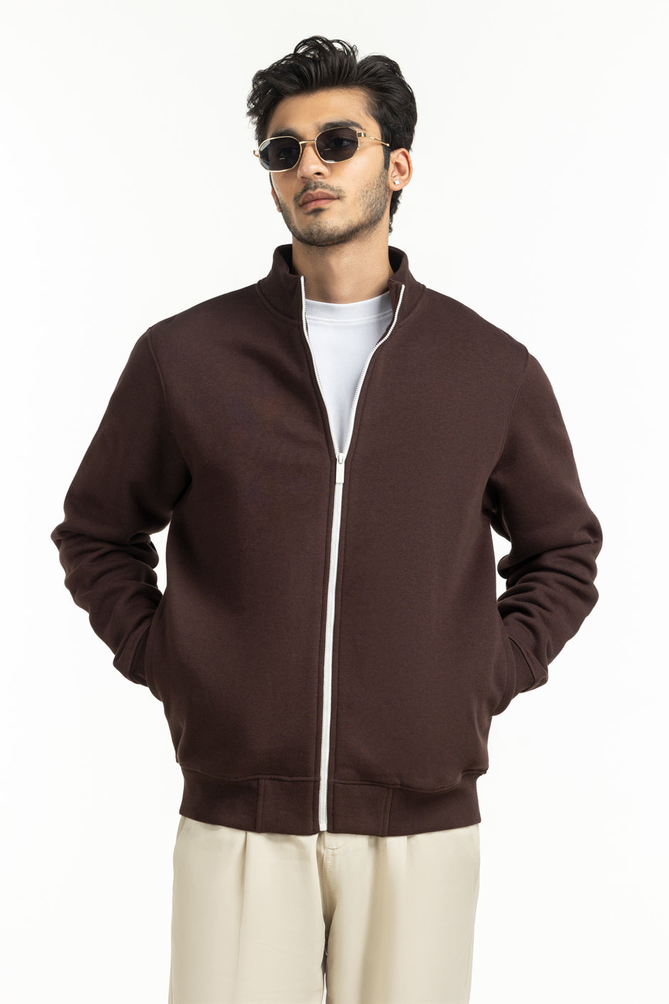 Regular Fit Knitted Zipper