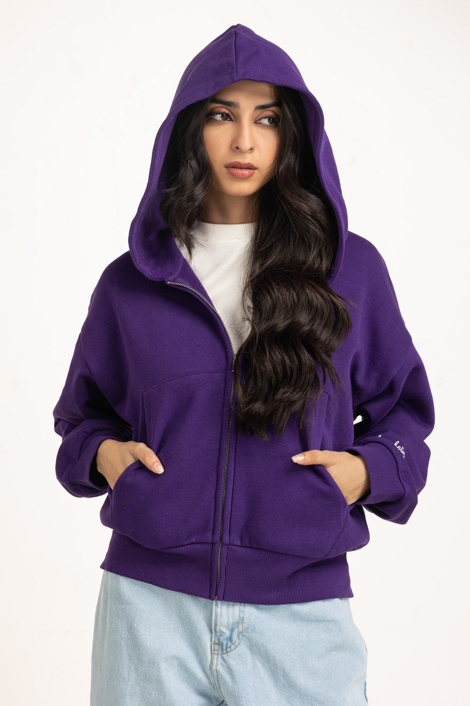 Regular Fit Hooded Zipper