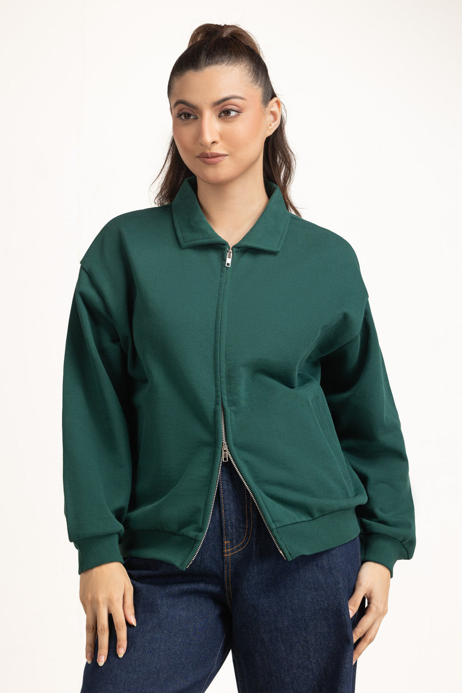 Regular Fit Knitted Zipper