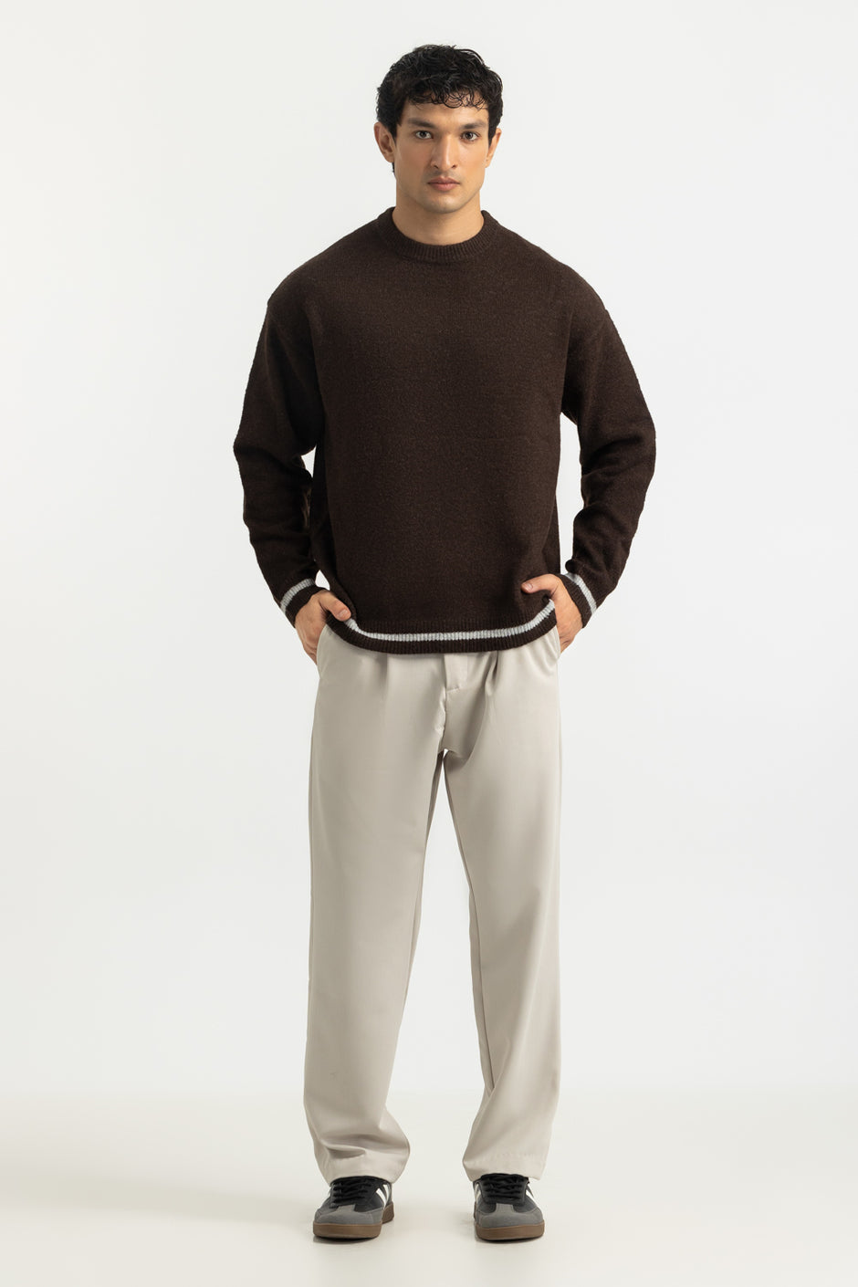 Striped Knit Polo