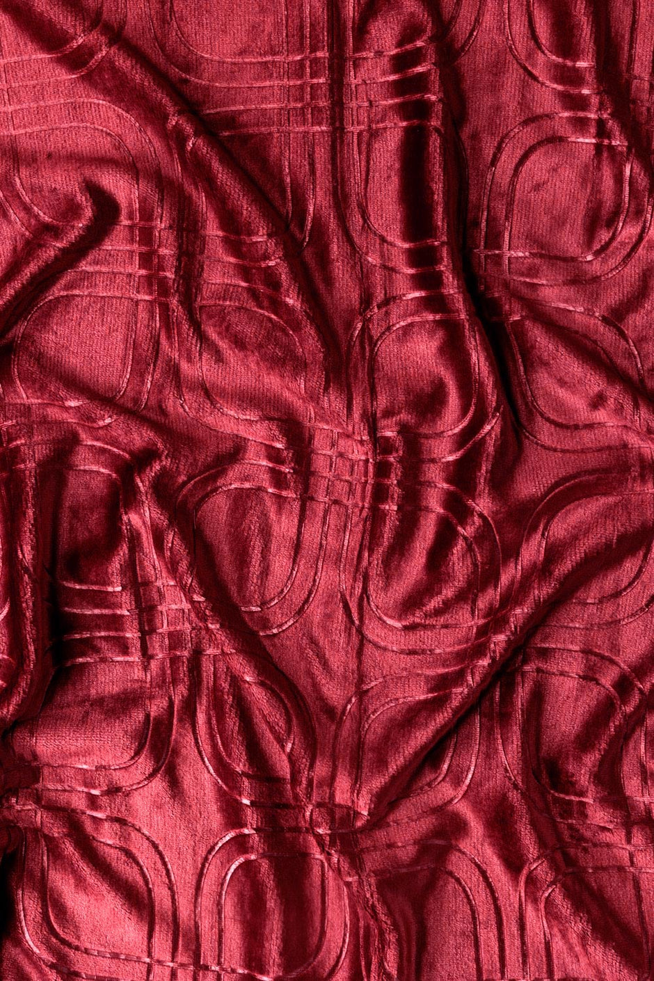 AW25-Sangria Embossed Single Ply Fleece