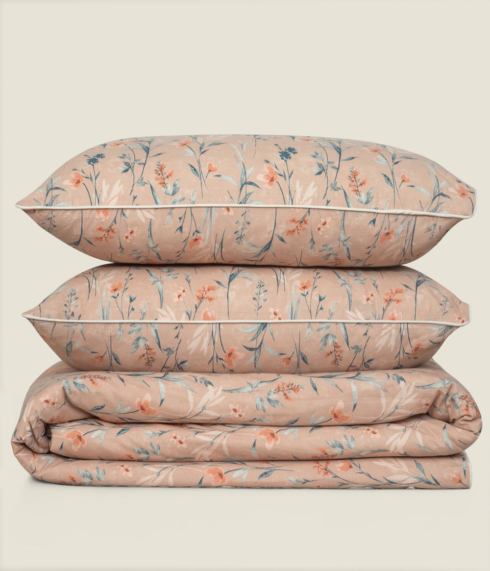 Sepia Rose Quilt Cover Set