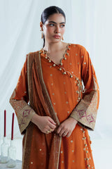 3 Piece Sequins Embroidered Lawn Suit with Cotton Net Dupatta FE-52116