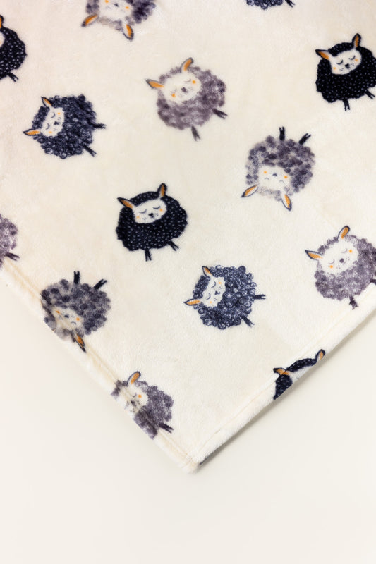 AW25-Sheep Single Ply Fleece Throw