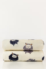 AW25-Sheep Single Ply Fleece Throw