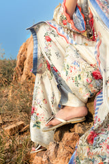 3 Piece Printed Silk Charmeuse Suit with Dupatta S-62001