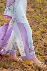 3 Piece Printed Silk Charmeuse Suit with Dupatta S-62004