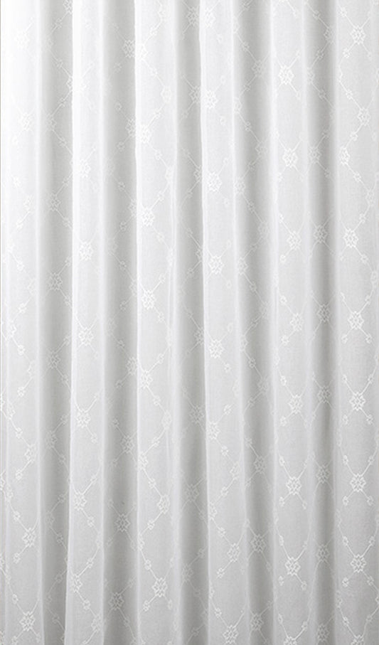 Snow White Embroidered Curtain