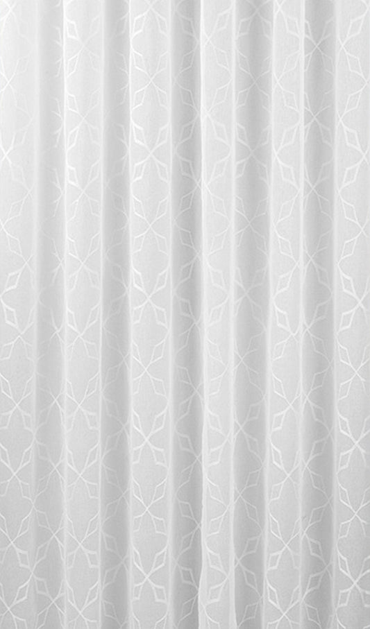 Star white Embroidered Curtain