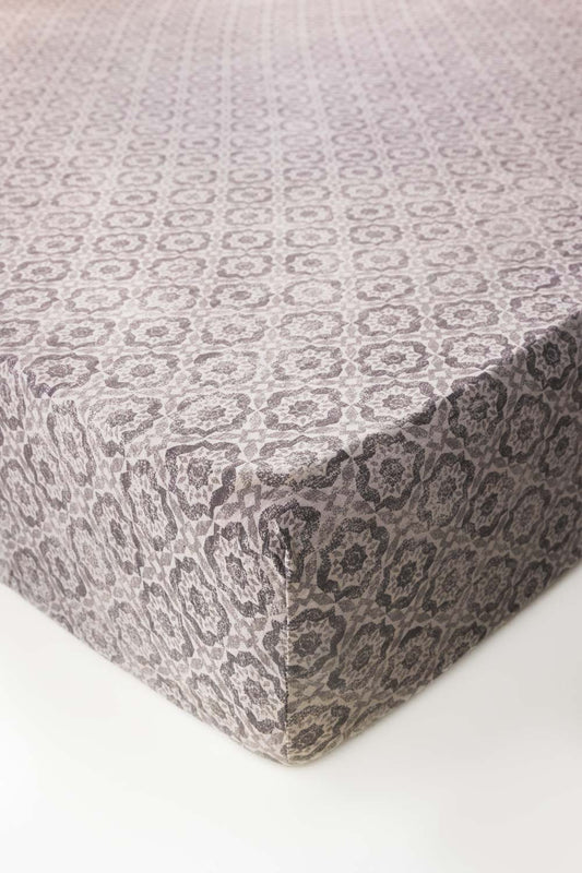 Stone Jersey Fitted Sheet