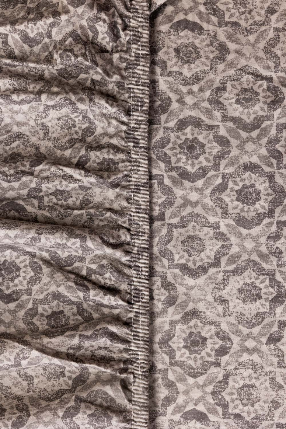 Stone Jersey Fitted Sheet