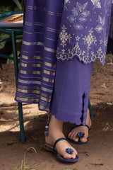 3 Piece Printed Lurex Jacquard Suit with Stripe Dupatta SP-52087