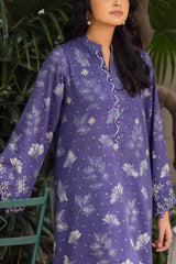 3 Piece Printed Lurex Jacquard Suit with Stripe Dupatta SP-52087