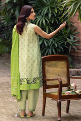 3 Piece Printed Lurex Jacquard Suit with Stripe Dupatta SP-52093