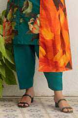 3 Piece Printed Stripe Khaddar Suit with Dupatta SD-52193