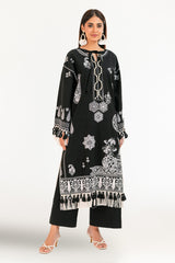 2 Piece Embroidered Khaddar Suit with Borders TK-52003