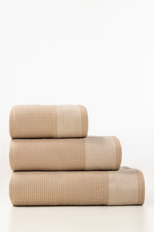 Tan Wheat Waffle Towel