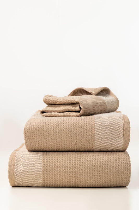Tan Wheat Waffle Towel