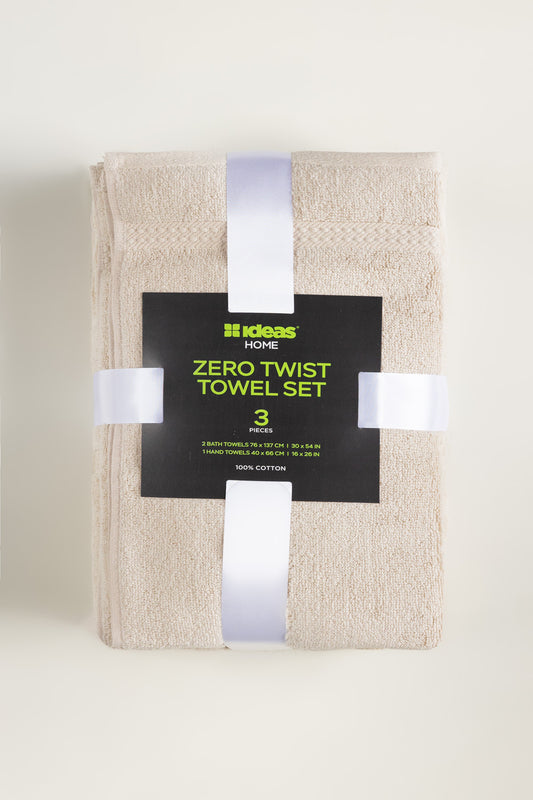 Taupe 3pc Zero Twist Towel Set