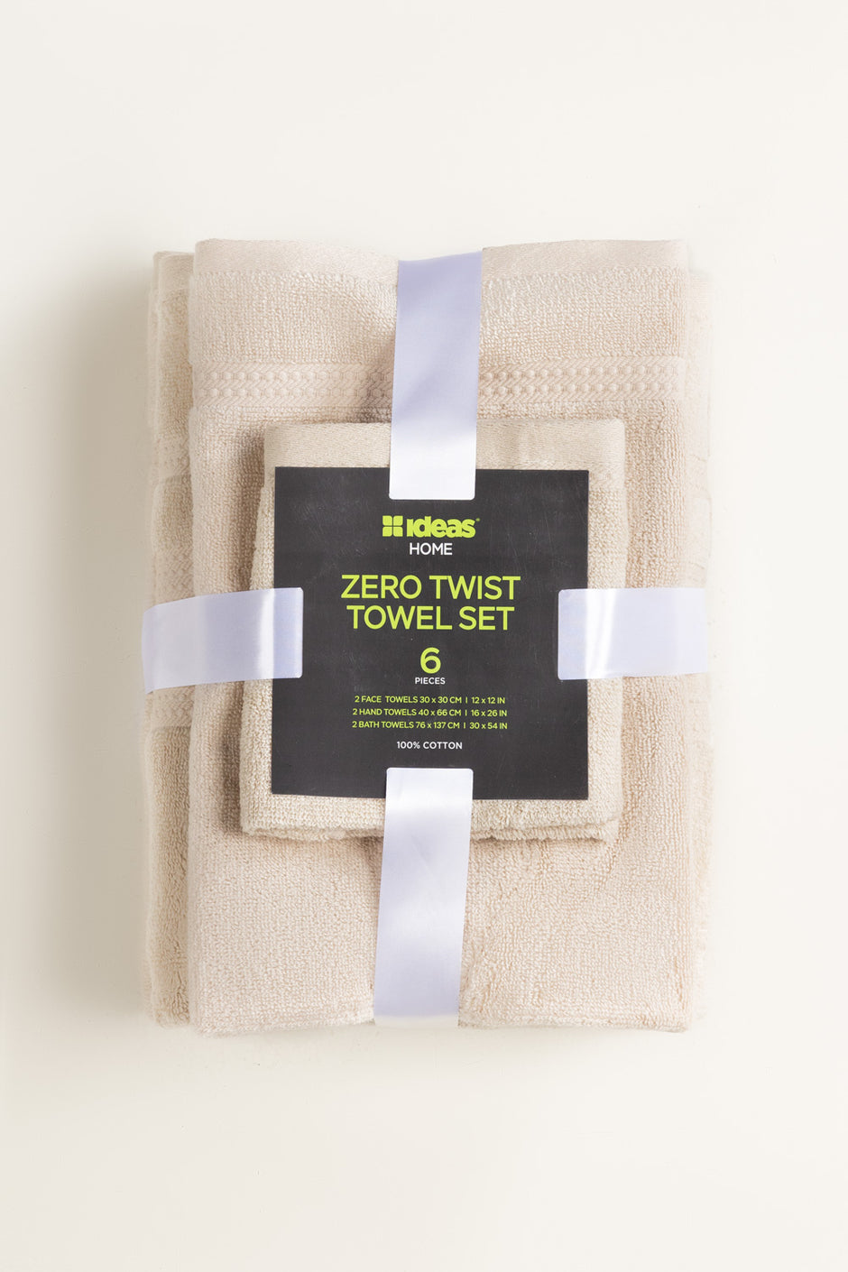 Taupe 6pc Zero Twist Towel Set