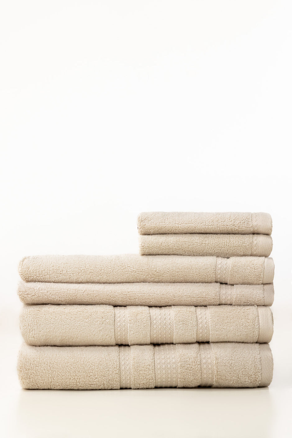 Taupe 6pc Zero Twist Towel Set