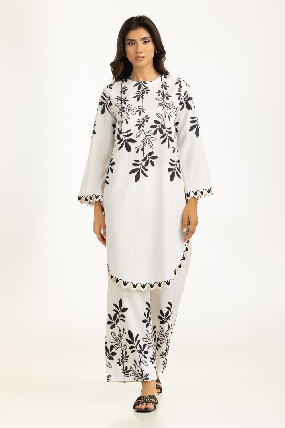 Textured Dobby Printed Co-Ord Set IPST-44752