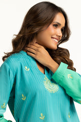 Textured Dobby Printed With Embroidered Co-Ord Set IPST-44978