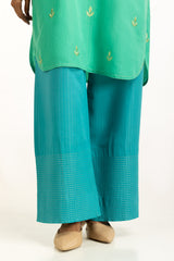 Textured Dobby Printed With Embroidered Co-Ord Set IPST-44978