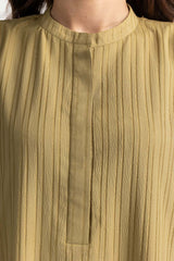 Textured Green Dress WM-DRS-SS24-009