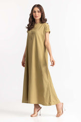 Textured Green Dress WM-DRS-SS24-009