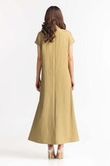Textured Green Dress WM-DRS-SS24-009