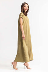 Textured Green Dress WM-DRS-SS24-009