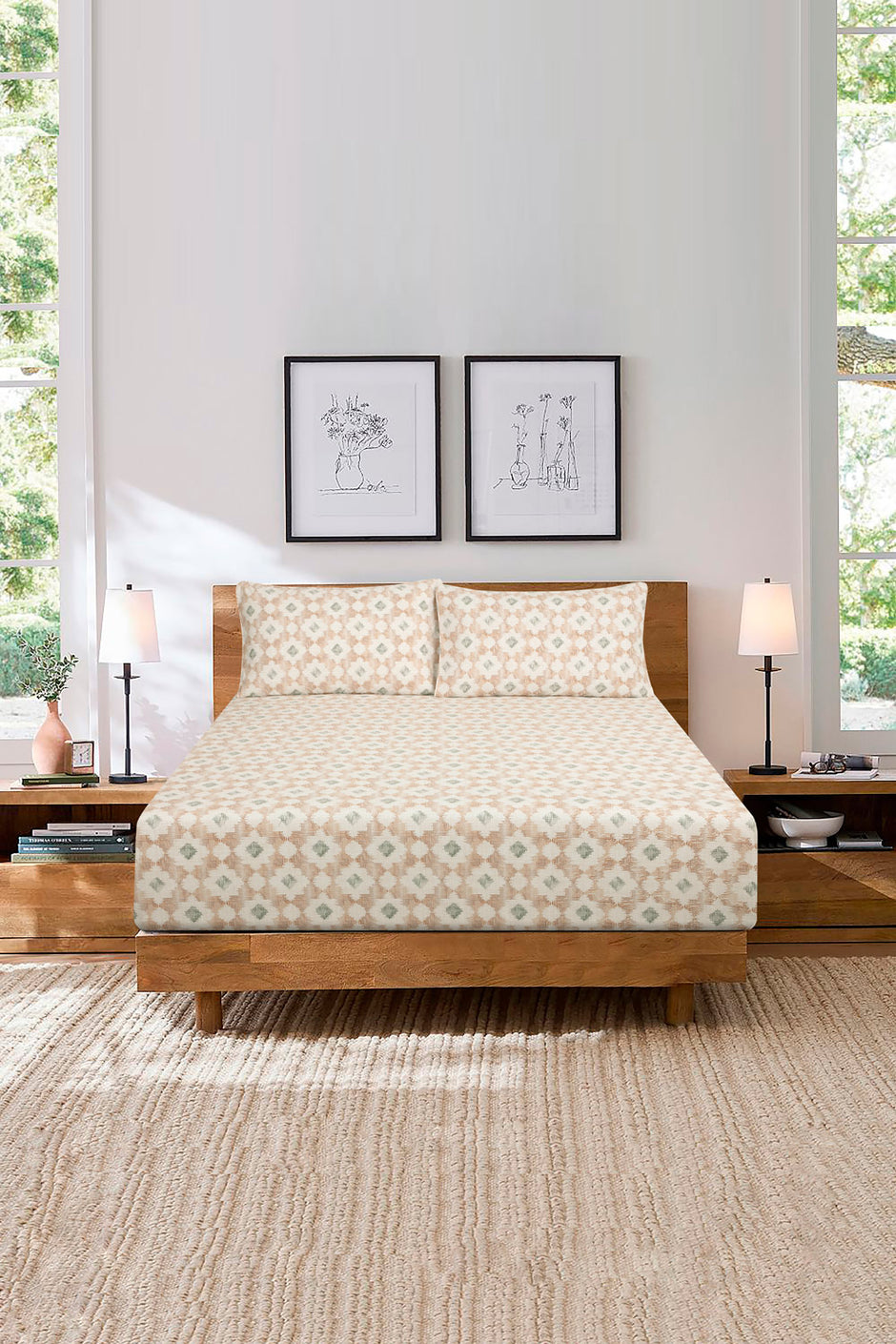 Tone Pixel Fitted Sheet Set