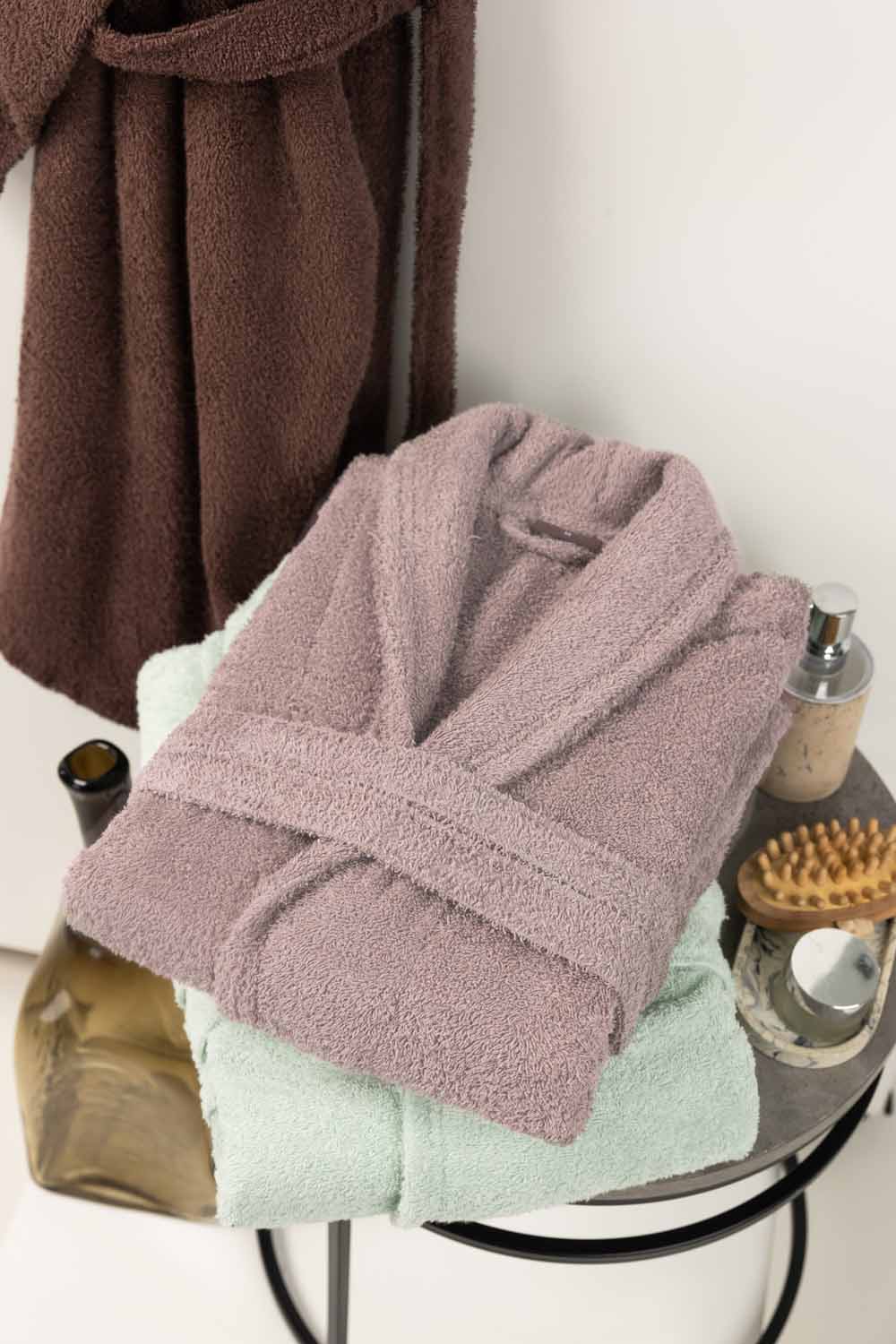 Tulip Wood Combed Bathrobe