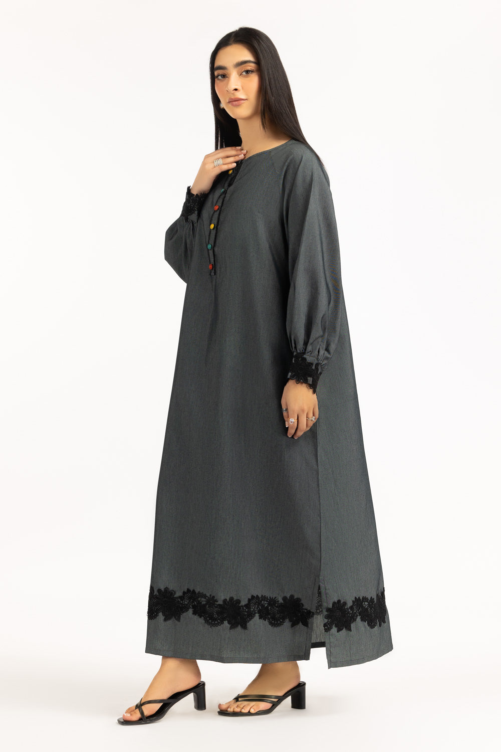 Twill Dyed Embellished Shirt