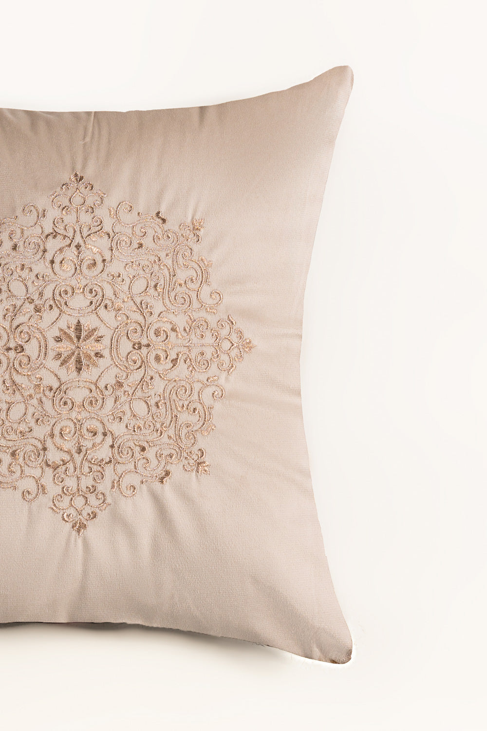Velvet Embroidered Cushion Cover