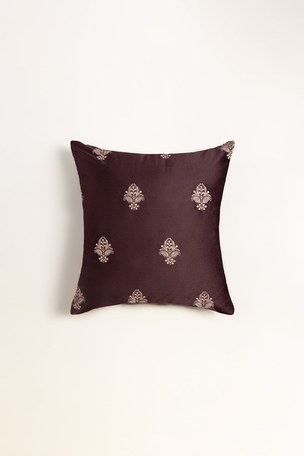 Velvet Embroidered Cushion Cover