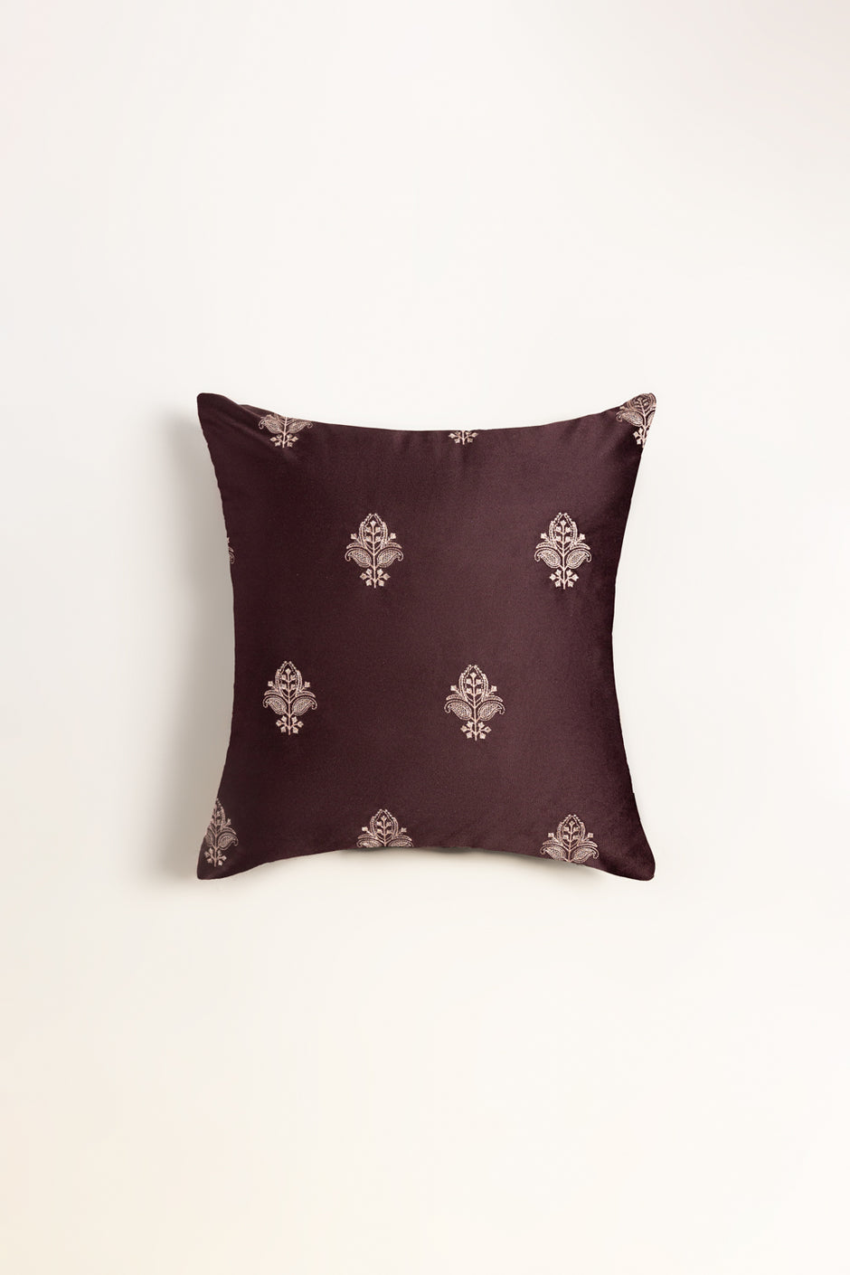 Velvet Embroidered Cushion Cover