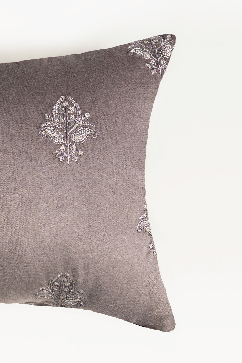 Velvet Embroidered Cushion Cover