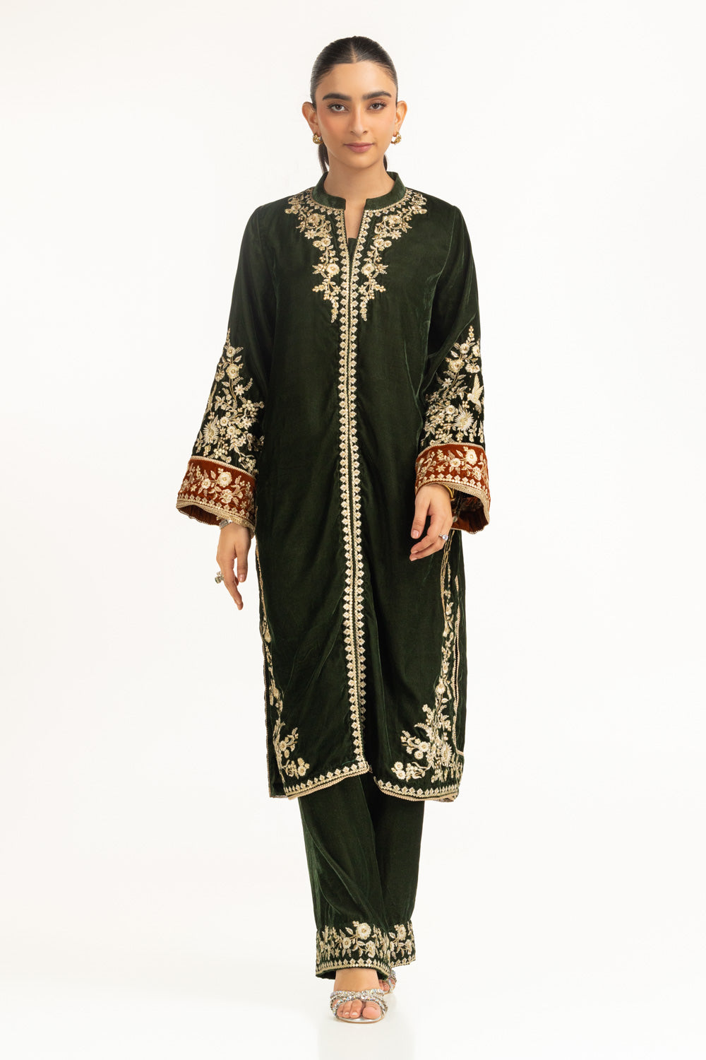 Velvet Embroidered Shirt And Trouser IPST-55118