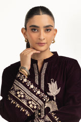 Velvet Embroidered Shirt And Trouser IPST-55119
