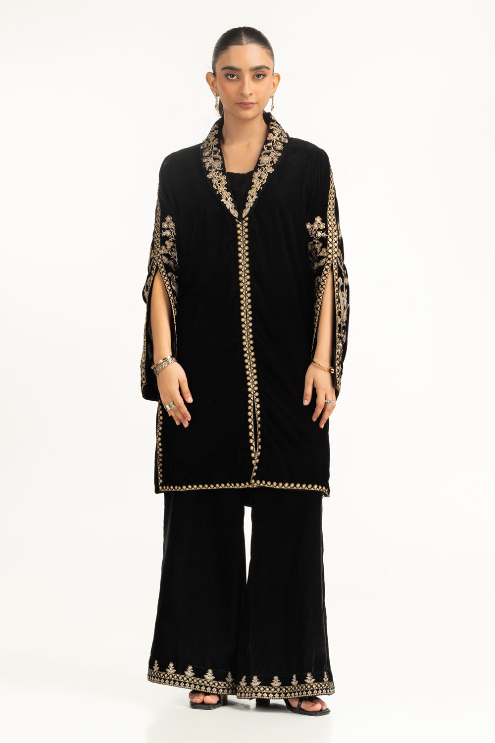 Velvet Embroidered Shirt And Trouser IPST-55120