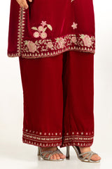 Velvet Embroidered Co-Ord Set IPST-55125