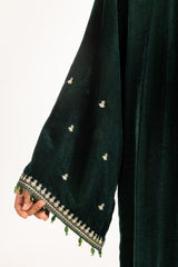 Velvet Embroidered Long Jacket and Pant IPST-55124
